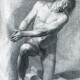 Giuseppe Diotti – Nudo virile. Matita su carta; 1823