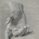 Giuseppe Diotti – Studio di mano. Carboncino e gessetto bianco su carta; 1836-1840 ca.