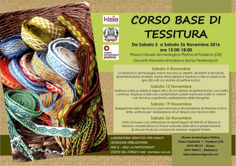 CORSO TESSITURA AL MUSEO PLATINA